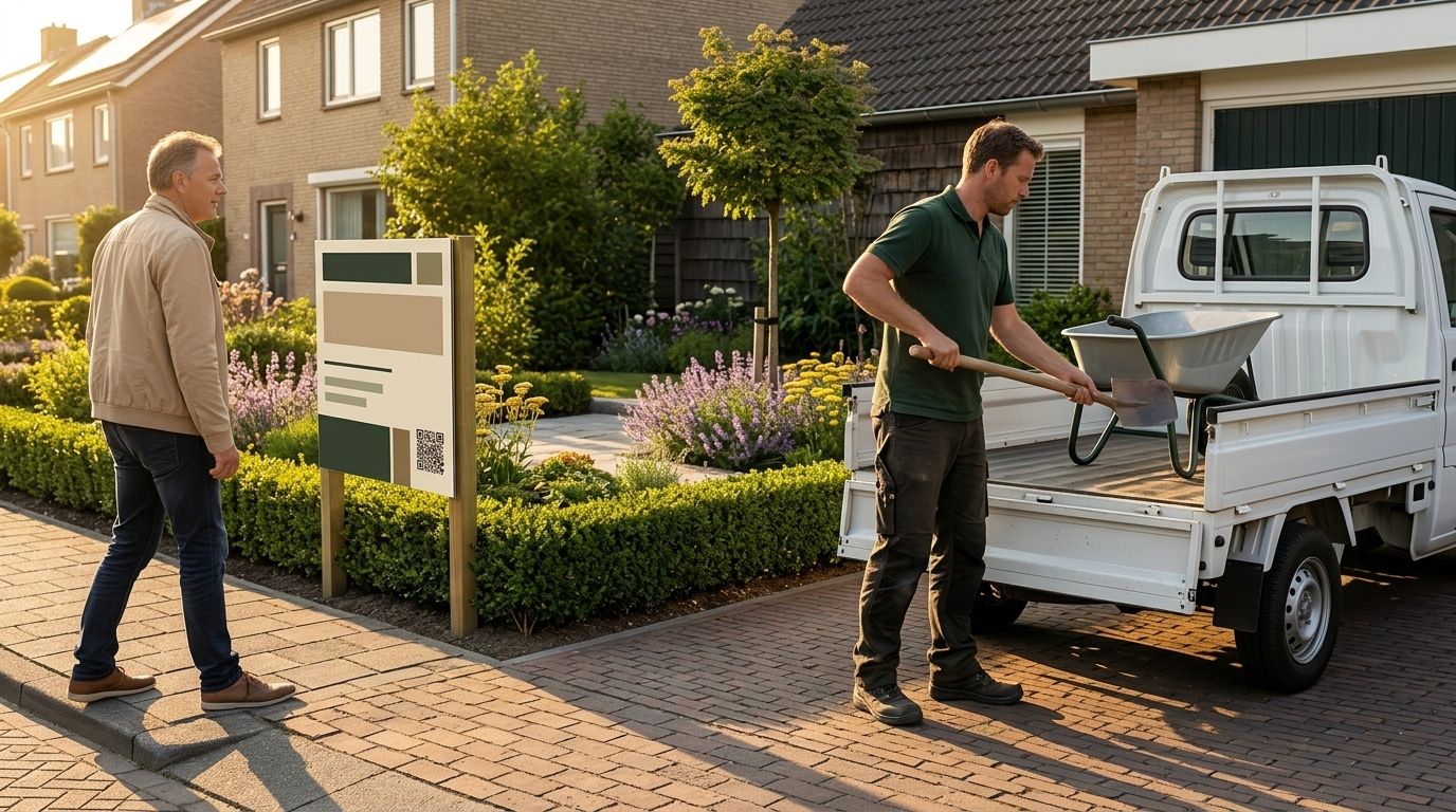 Projectbord bij tuinklus: meer aanvragen uit de buurt