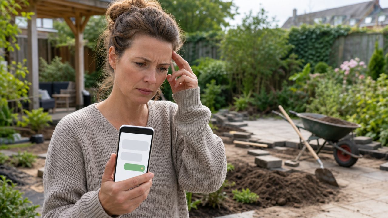 AI chatbot voor hoveniers — homeowner stelt vraag via chat